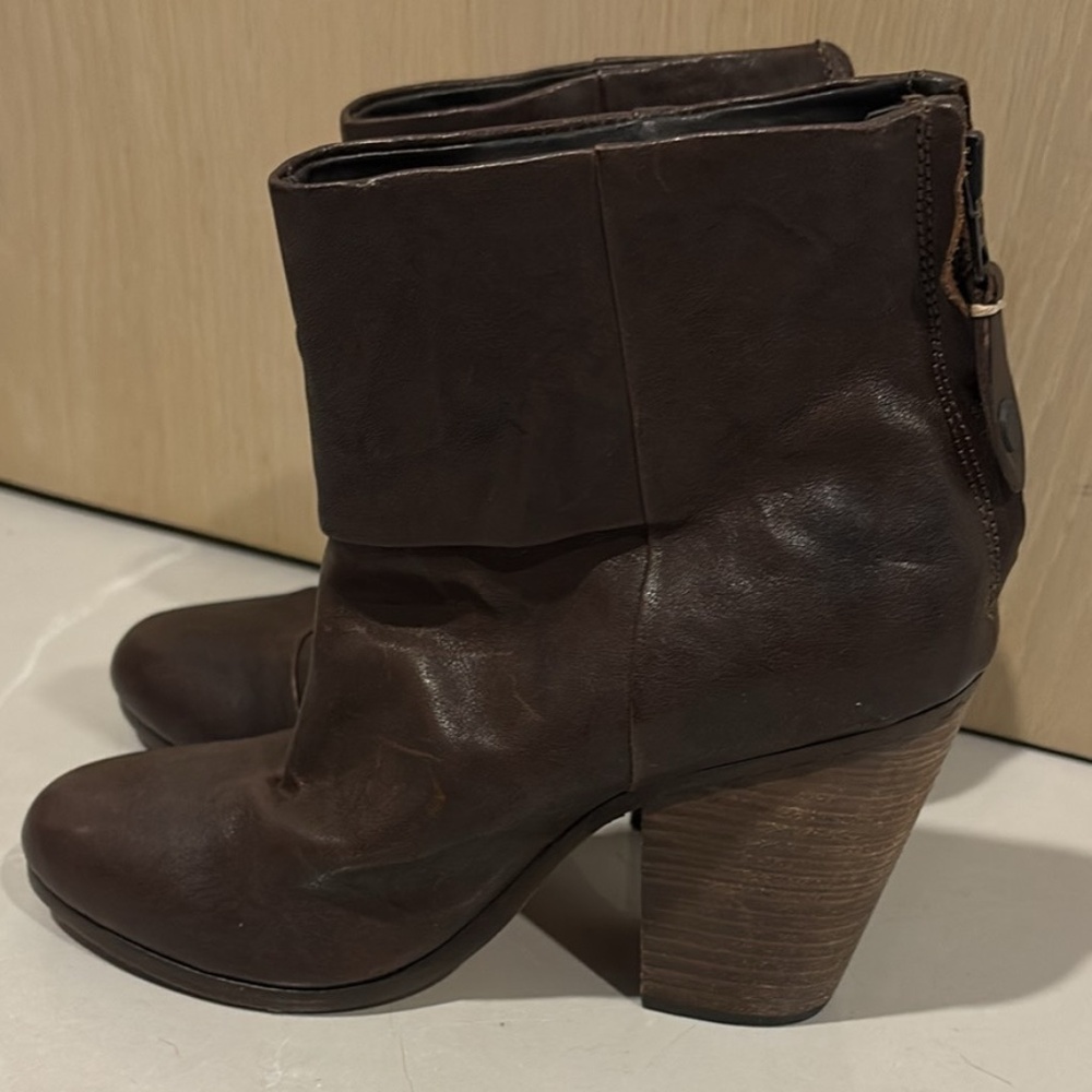 Rag and Bone Brown Leather Bootie
